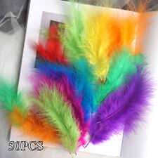 50 piezas/paquete de 10-15 cm plumas esponjosas coloridas plumas decorativas pluma de pavo #