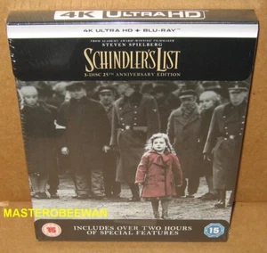 Schindlers List Zavvi Exclusive 25th Anniversary Steelbook 4K UHD+Blu-Ray New RF - Imagen 1 de 2
