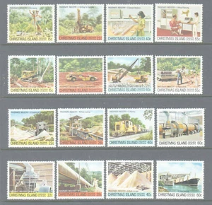 Christmas Island 1980-81 Phosphate Industry Mint unhinged set 16 stamps - Picture 1 of 1