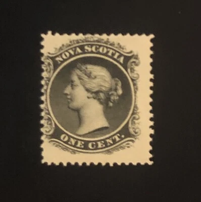 Stamps Canada Nova Scotia Sc8  1c black QV Mint of 1860-1863, see detail. - Image 1 of 3