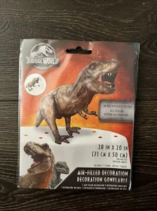 28” Official Jurassic World Dinosaur T-Rex Multi Foil Balloon Air Filled - New - Picture 1 of 2
