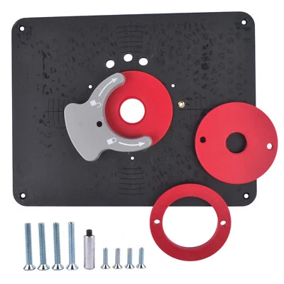 For Bosch 1617 Porter-Cable 690 890 Router Table Insert Plate w/Level-Loc Rings - Image 1 of 4