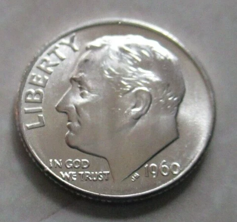 1960-D Roosevelt Dime Gem BU+ From Original Bank Roll  **FREE SHIPPING** Cover