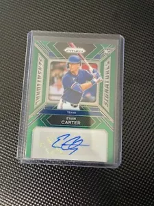2024 Panini Prizm - Sensational Signatures Evan Carter #SS-EC Green Prizm - Picture 1 of 2
