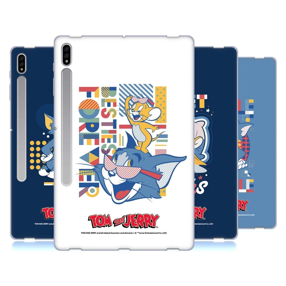 FUNDA GEL SUAVE OFICIAL TOM Y JERRY BLOQUES DE COLORES PARA TABLETS SAMSUNG 1 Foto 1 de 4