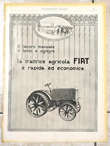 1920 PUBBLICITÀ TRATTORE TRATTRICE AGRICOLA FIAT Advertising - Imagen 1 de 1