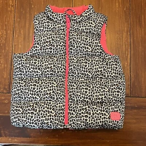Baby GAP Girls Size 2 Years Leopard Print Puffer Vest - Picture 1 of 6