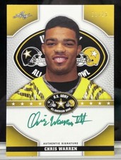 2015 Leaf US Army All-American Bowl Tour Green Ink /25 Chris Warren #TA-CW1 Auto