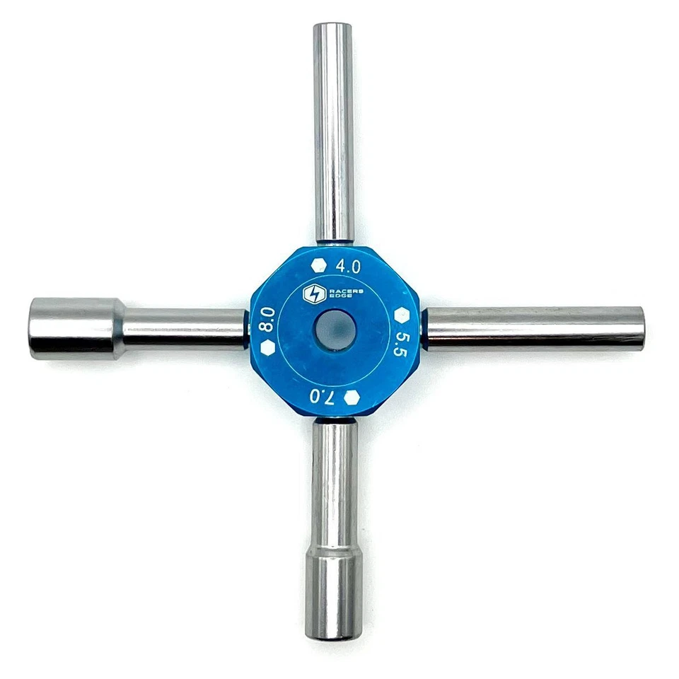 Racers Edge - Blue 4-in-1 Multi Wrench 4mm/5.5mm/7mm/8mm - Image 1 of 1