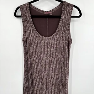 Fresh Produce Tank Dress Womens Small Brown Geo Print Sleeveless Scoop Neck - Picture 1 of 10