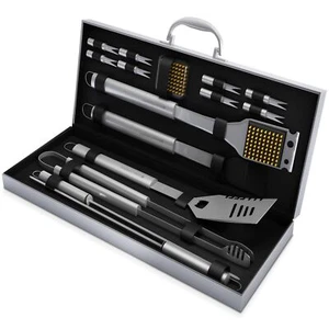 16-Piece BBQ Grill Accessories Set - Barbecue Tool Kit with Aluminum Case for... - Picture 1 of 6