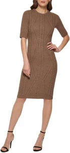 DKNY Womens Cable Knit Midi Sweaterdress SZ M - Picture 1 of 2