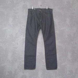 Billabong Jeans Mens 36 X 33 Blue Denim Cotton Dark Wash Tapered Fit Button-Fly - Picture 1 of 10