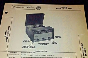 Roland Model 8XF1, 8XF2 Photofact Folder - Picture 1 of 1