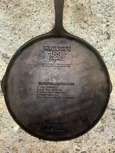 Wagner's 11 3/4 Inch 1891 Original Cast Iron Skillet Preowned - Picture 1 of 11