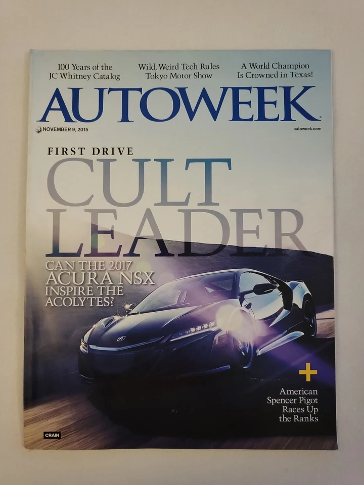 2015 November 9, Autoweek Magazine, Acura NSX, (CP424) Foto 1 de 3