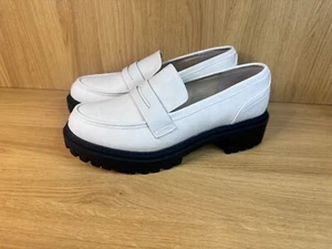 Bonprix Schuhe Chunky Halbschuhe Kunstleder Gr. UK 7 elfenbein schwarz - Bild 1 von 7