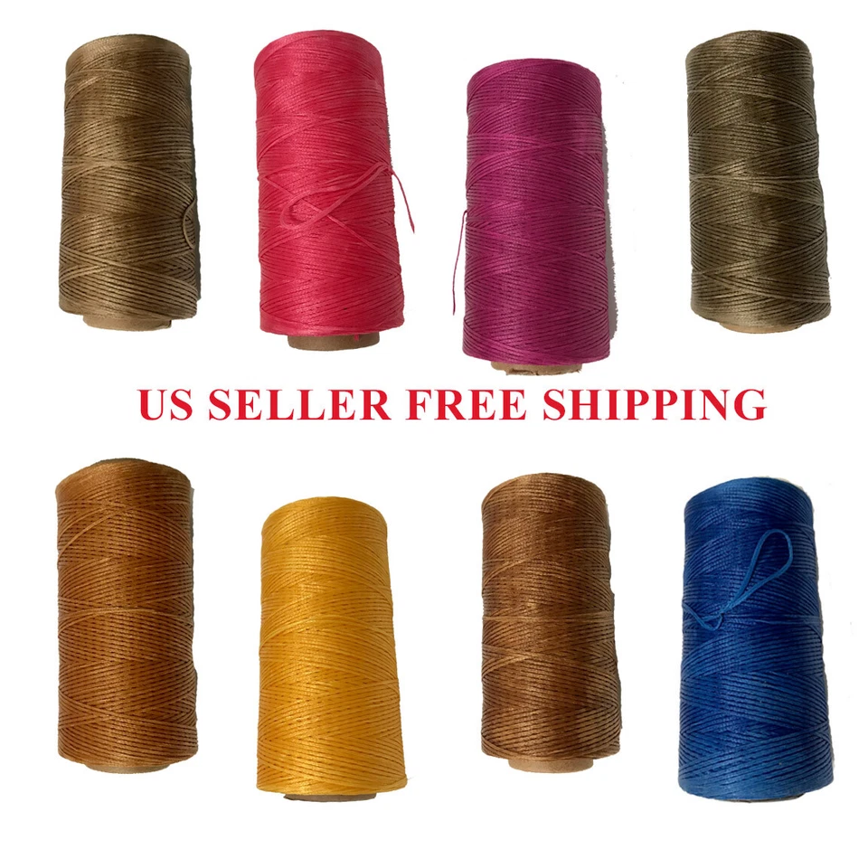 284 jardas 20 cores 150D fio plano encerado couro costura manual cordão de costura - Imagem 1 de 1