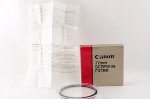 MINT Canon 77mm Screw-In Protect Filter w/Caps From Japan - Picture 1 of 15