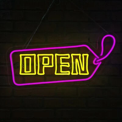 Neon Light Sign Billboard Hangable High Quality Advertising Bar Bookstore Shop - Image 1 of 4