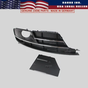 Original front bumper Right side grille insert with radar 2pc for 2016- 18 A7 - Picture 1 of 9
