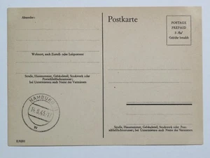 Alliierte Besetzung Behelfsganzsache P 694 a Hamburg 14.8.145 ungebraucht - Picture 1 of 2