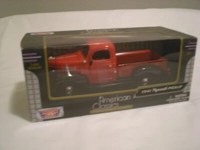 Pickup Red Plymouth 1941 de Motor Max Premium Die-Cast Collection 1:24, nueva en caja Foto 1 de 2