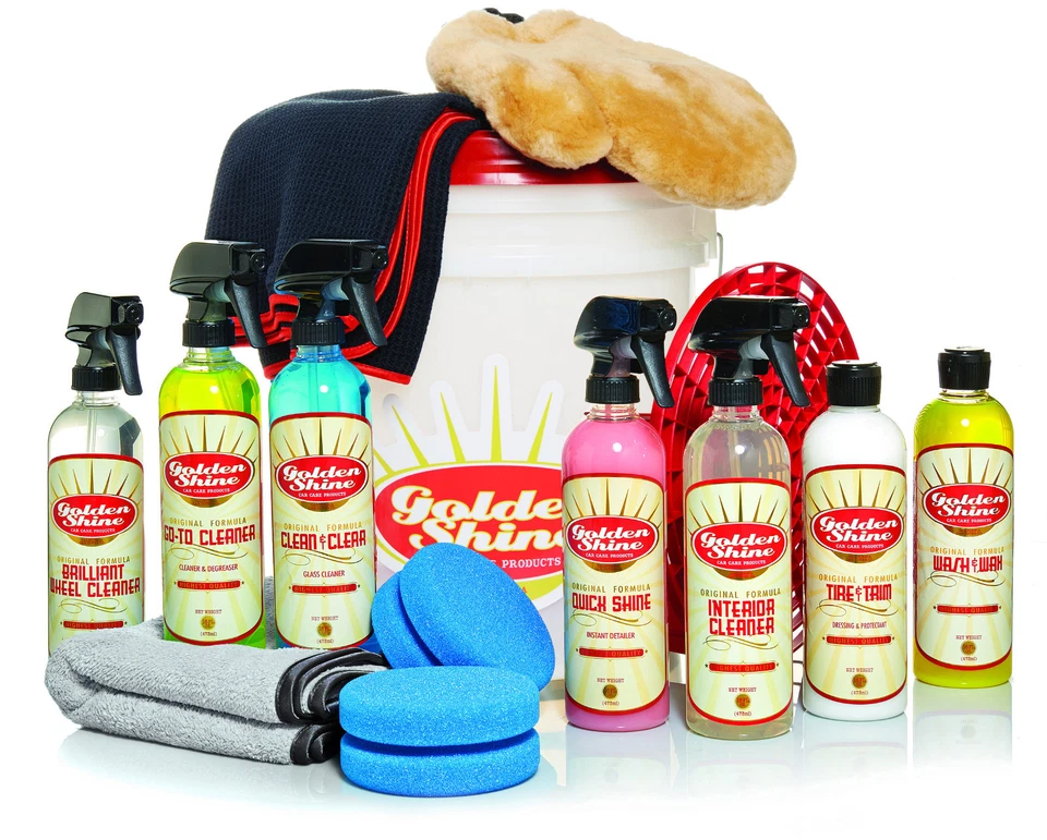 Cubo de lavado de autos Golden Shine Car Care Ultimate kit de detalles de 11 artículos 90964K Foto 1 de 1