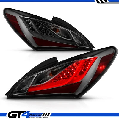 For 10-16 Hyundai Genesis Coupe Smoke Lens Premium LED Bar Tail Brake Lights Foto 1 de 4