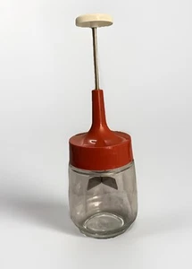 Vintage Retro Dark Red Gemco Glass Food Vegetable Nut Chopper Kitchen Tool - Picture 1 of 2