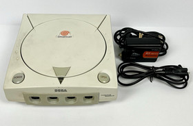 Sega Dreamcast HKT-3020 Console Tested Working w/ Power Cord Pelican RF Switch