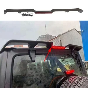 For 2018-2023 Jeep Wrangler JL SUV ABS Black Rear Roof Spoiler Wing With Light - Picture 1 of 4
