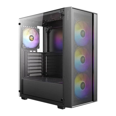 Antec AX65 ARGB, Black, Mid-Tower, Tempered Glass Window, 4 x 120mm ARGB Fans, U - Image 1 of 4