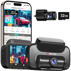 4G LTE Dash Cam Front and Rear,Remote Live Stream, 30-Day Cloud Storage, 2.5K... - Picture 1 of 8