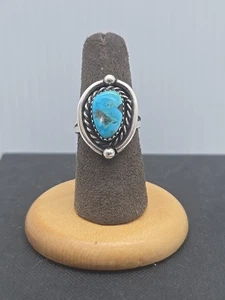 Anello in argento sterling e turchese dei nativi americani misura 6,5 - Foto 1 di 8