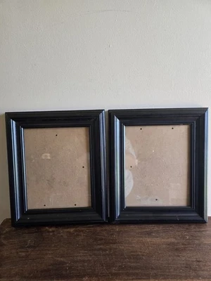 2 marcos de fotos de madera negra ornamentados con vidrio tamaño de foto 8 × 10" decoración de galería de arte Foto 1 de 4
