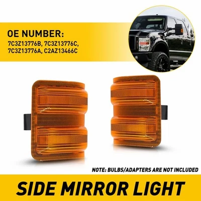 2x Carcasa de luz giratoria de espejo retrovisor de señal lateral para Ford F150 2013-2014 Lincoln Mark LT Foto 1 de 4