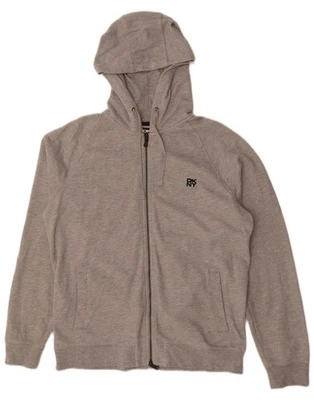 Suéter con Capucha DKNY Para Hombres Calce Clásico Cremallera Grande Gris Algodón CC06 Foto 1 de 3