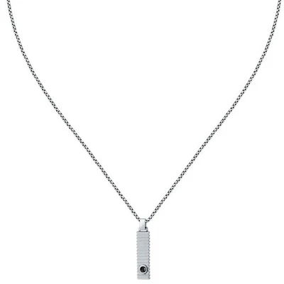 Colgante Morellato Motown de acero/piedra negra para hombre Foto 1 de 4