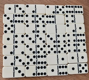 Double Six Club Pub Dot Dominoes Game Set - 28 Double 6 Dominoes Set vintage - Picture 1 of 6