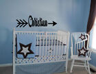 CHILD PERSONALIZED NAME ARROW VINYL WALL DECAL LETTERING NURSERY STICKER DECOR 