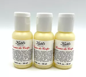 3-PC Kiehl's Creme De Corps Creme Moisturizer 30ml *3=90ml / 3 oz total - Picture 1 of 2