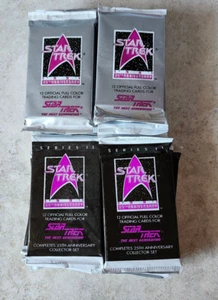 Lote de paquetes de tarjetas coleccionables Star Trek TNG del 25 aniversario - Imagen 1 de 2