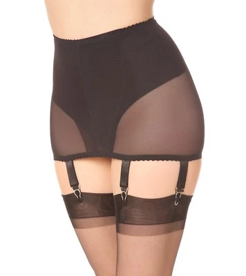 Strumpfhalter Strapsgürtel Mieder 6 oder 8 Straps mit Metallclips schwarz  - Bild 1 von 4