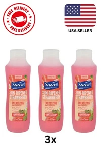 ( Lot Of 3 ) Suave Sun-Ripened Strawberry Energizing Shampoo 22.5 Fl Oz  - Picture 1 of 1