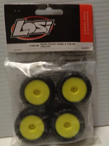 Losi B1568 Micro Truggy Wheel & Tire Set (Yellow) - Picture 1 of 1