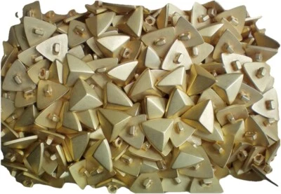 Buttons 15mm 18mm 20mm Light Gold Triangle Novelty Shank Craft Button W622-W624 - Image 1 of 4