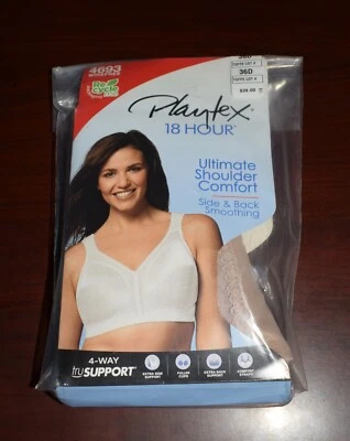 New Playtex 36D Bra Toffe 18 Hour Wirefree Ultimate Shoulder Comfort Smoothing - Image 1 of 2
