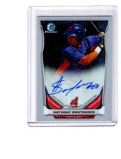 2014 BOWMAN CHROME ANTHONY SANTANDER AUTO BALTIMORE ORIOLES