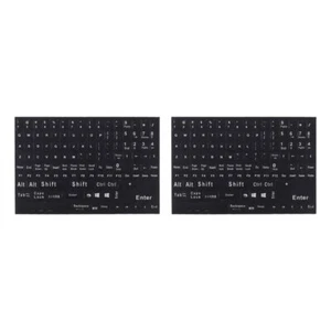 2 Sheets Englische Tastaturaufkleber -Notizaufkleber Für Tastaturbuchstaben - Afbeelding 1 van 12